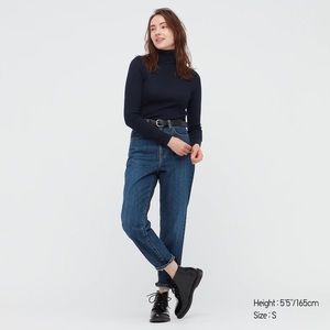 Navy Merino Wool Turtleneck